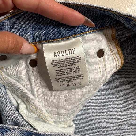 NWT Agolde Parker Vintage Cut Off Denim Shorts Size 31 - Picture 4 of 7